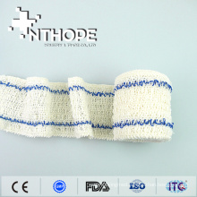 white color crepe bandage with blue thread